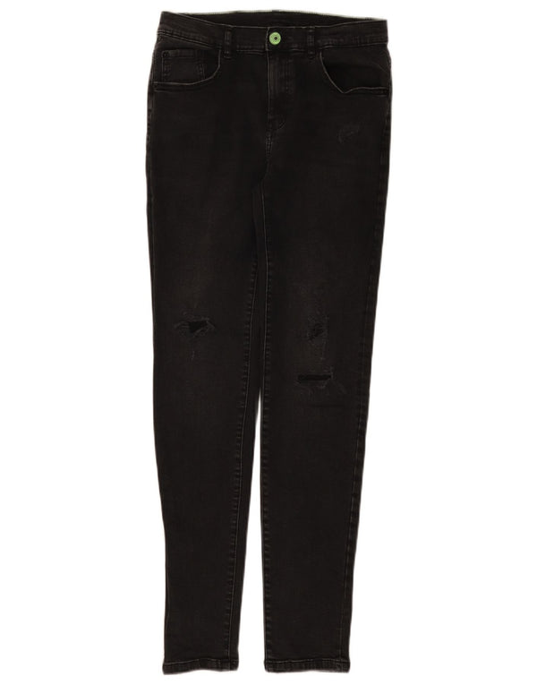 Zara Girls Skinny Jeans 13-14 År W26 L28 Sort Bomuld