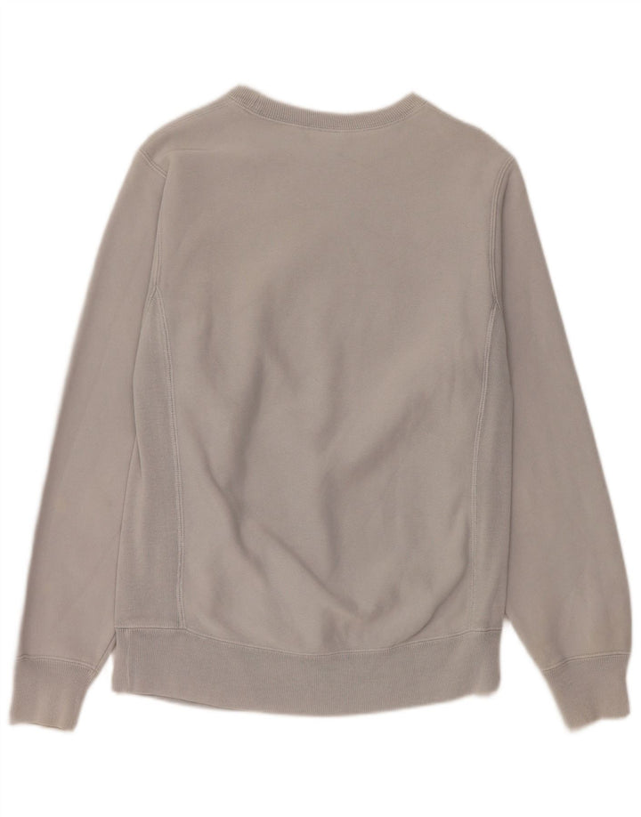 Champion Dame Grafisk Sweatshirt Jumper UK 10 Lille Grå Bomuld
