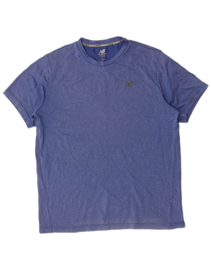 New Balance Herre T-Shirt Top Stor Blå Polyester