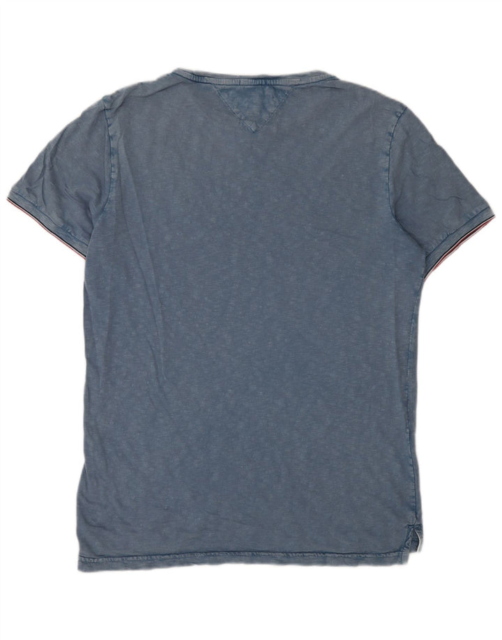 Tommy Hilfiger Herre T-Shirt Top Stor Blå Bomuld