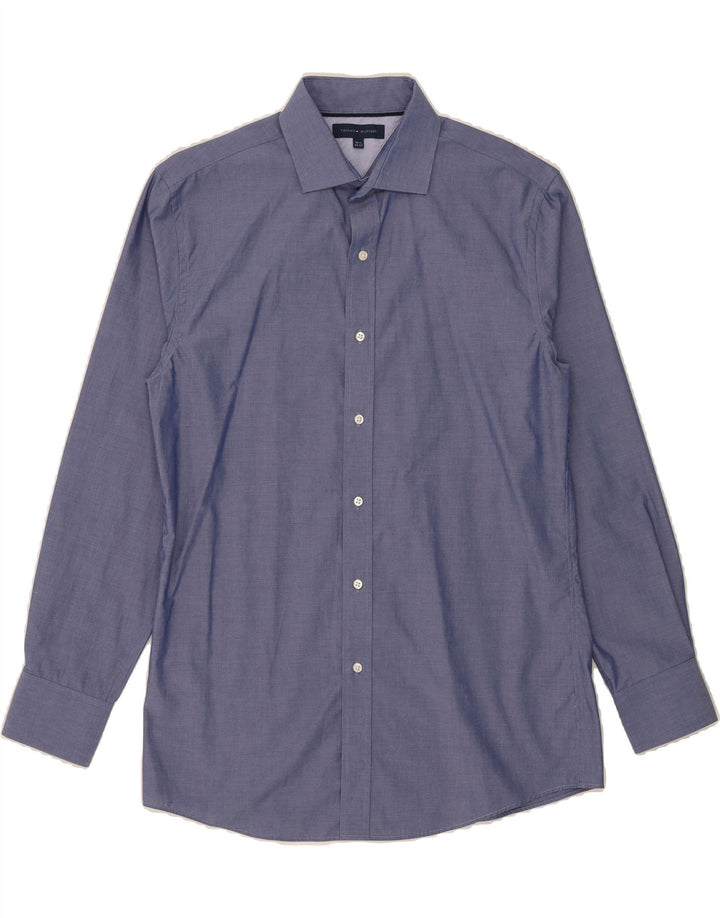 TOMMY HILFIGER Mens Shirt Size 15 1/2 Medium Blue Cotton Vintage Tommy Hilfiger and Second-Hand Tommy Hilfiger from Messina Hembry 