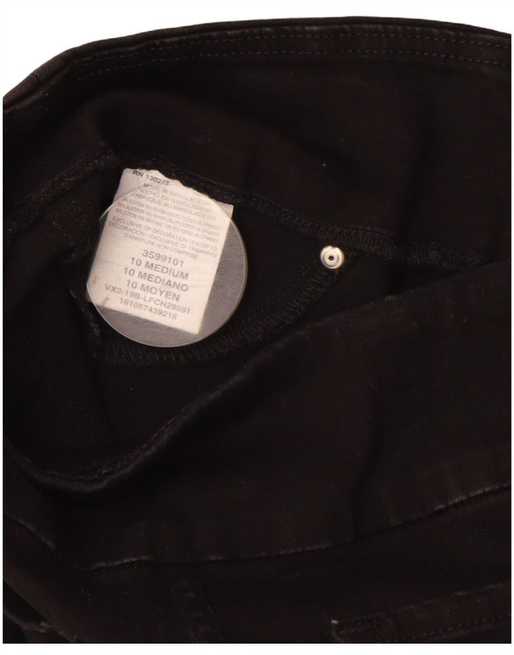 Lee Womens Sculpting Slim Fit Bermuda Shorts US 10 Large W30 Black Bomuld