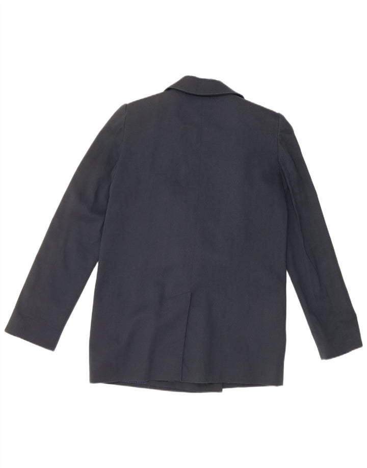 Rød Valentino Dame 1 Knap Blazer Jakke UK 12 Medium Navy Blue Bomuld