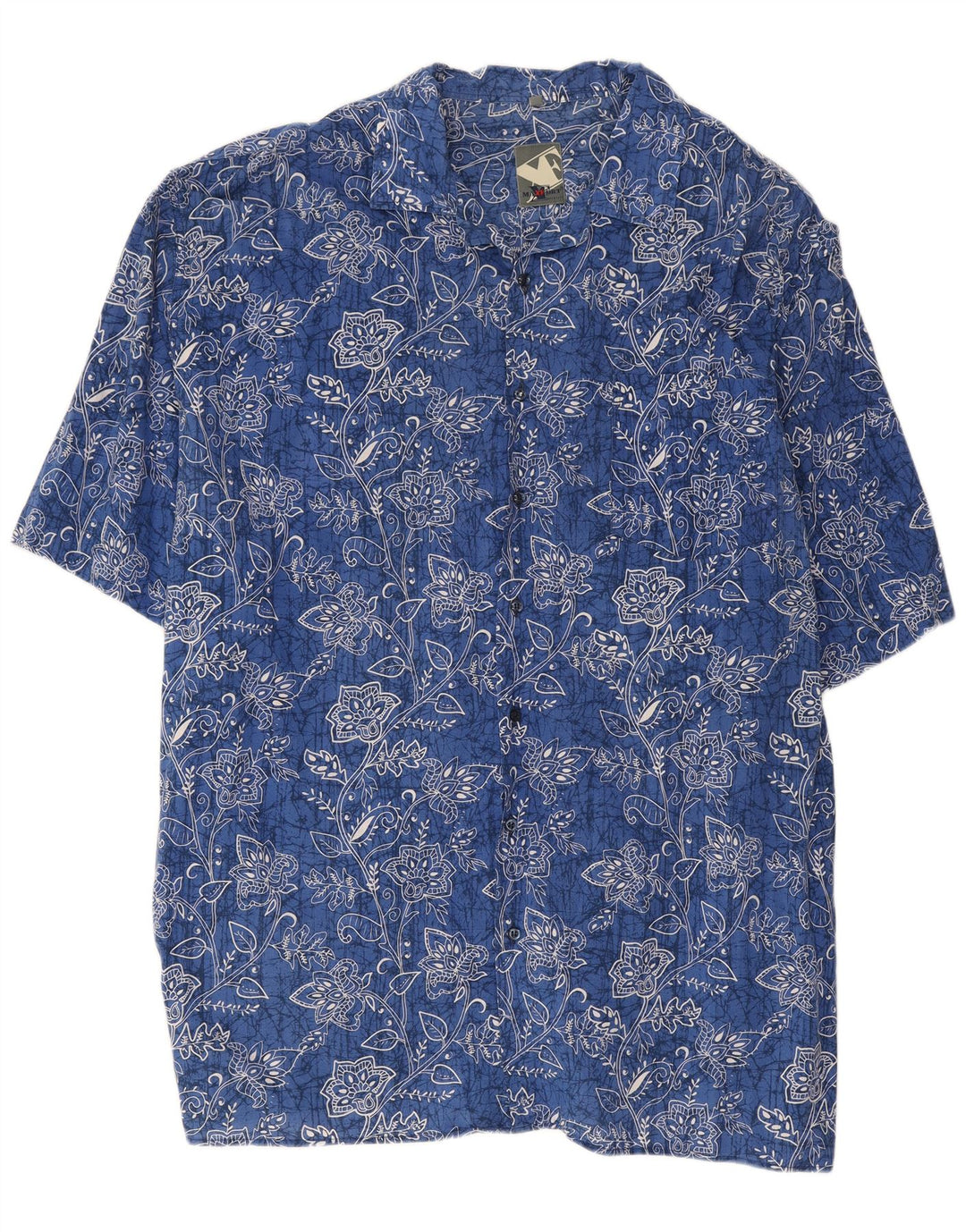 Maxfort Herre kortærmet skjorte 4XL Blue Floral