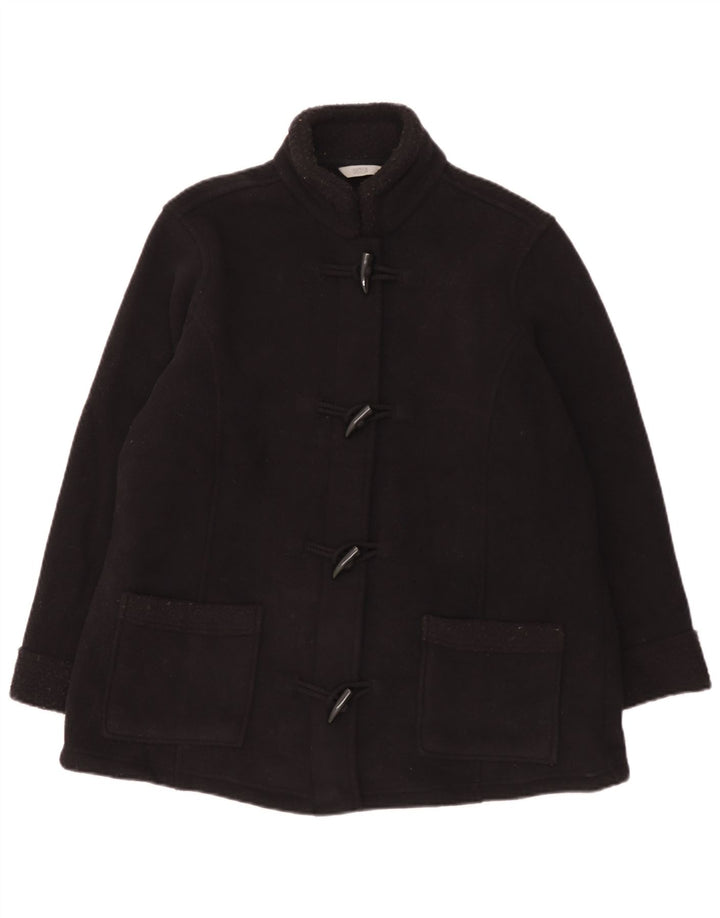 Marks & Spencer Dame Oversized Duffel Coat UK 20 2XL Sort Polyester
