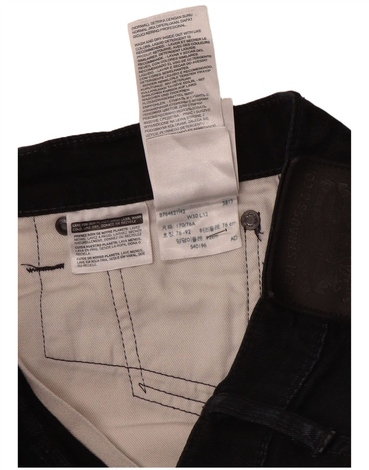 Levi's Straight Jeans til mænd W30 L32 Sort bomuld