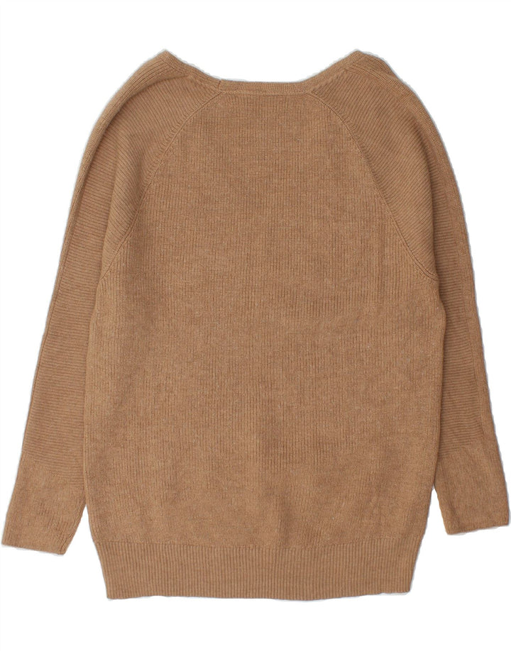 ATHLETA Womens Oversized V-Neck Jumper Sweater UK 14 Medium Beige Vintage Athleta and Second-Hand Athleta from Messina Hembry 