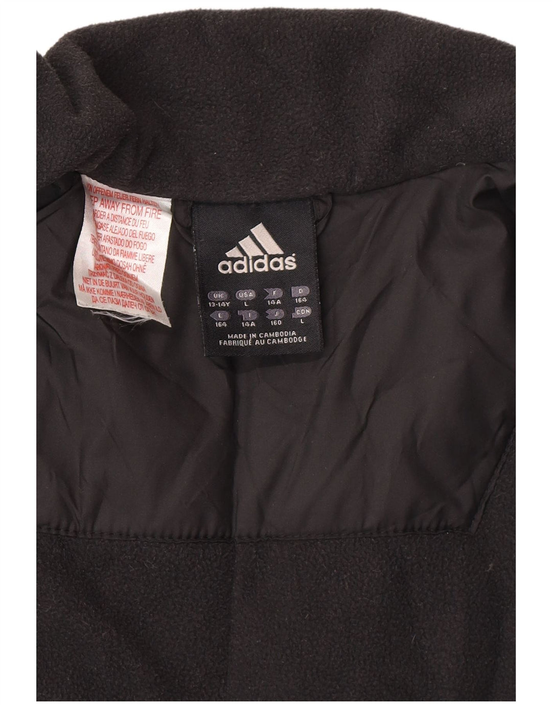Adidas Boys Graphic Windbreaker Coat 13-14 år Sort polyamid