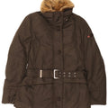 PEUTEREY Womens Padded Jacket IT 44 Medium Brown Polyamide
