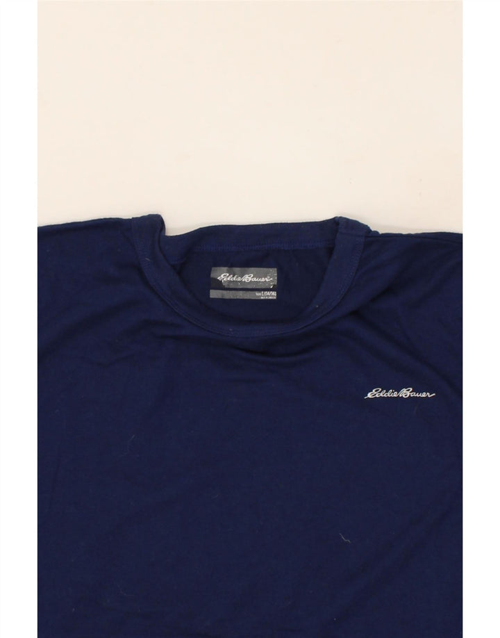 EDDIE BAUER Girls T-Shirt Top 14-15 Years Large  Navy Blue Polyester Vintage Eddie Bauer and Second-Hand Eddie Bauer from Messina Hembry 