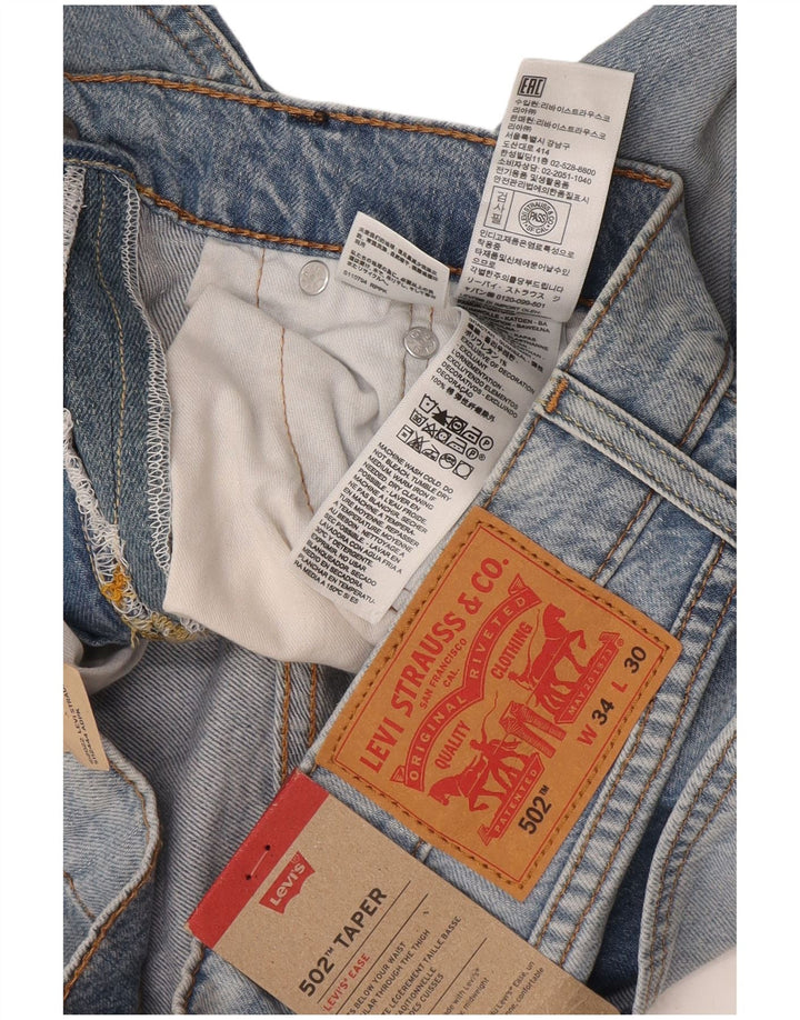 Levi's Herre 502 tilspidsede jeans W34 L30 blå bomuld