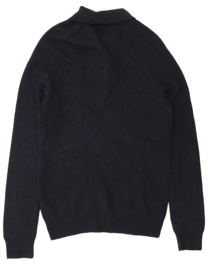Reiss Herre Polo Neck Jumper Sweater Stor Marineblå Uld