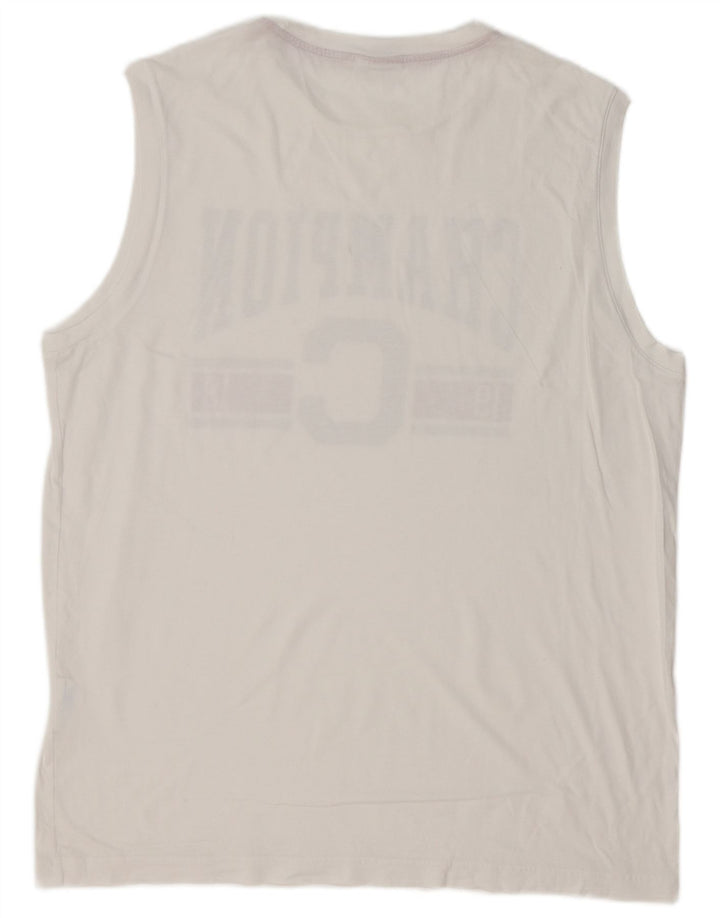 CHAMPION Mens Graphic Vest Top 2XL White