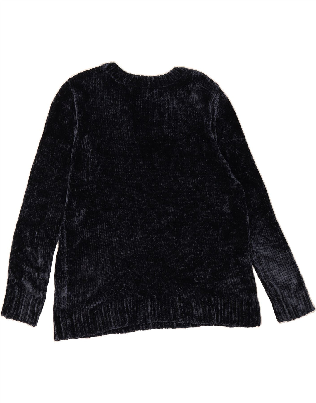 ORVIS Womens Crew Neck Jumper Sweater UK 16 Large Navy Blue Polyester Vintage Orvis and Second-Hand Orvis from Messina Hembry 
