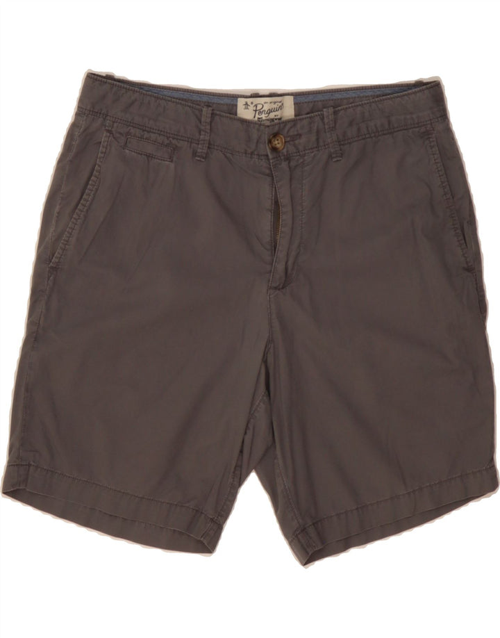 PENGUIN Mens Chino Shorts W30 Medium Grey Cotton Vintage Penguin and Second-Hand Penguin from Messina Hembry 