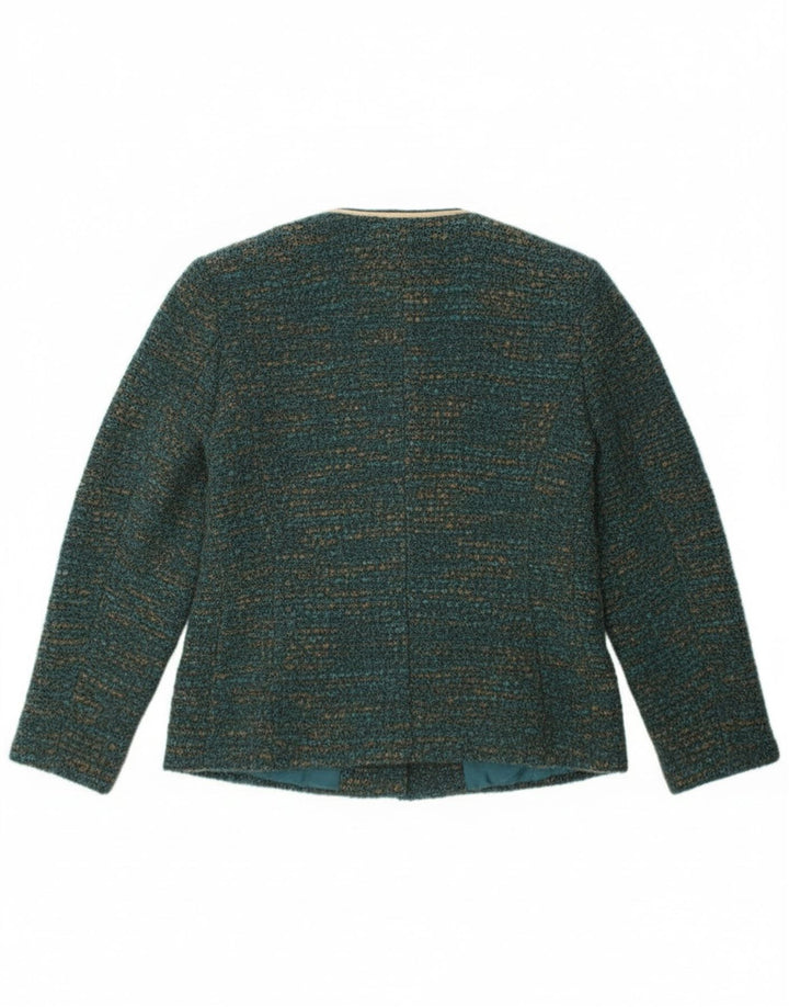 Vintage dame 4-knaps blazerjakke UK 12 Medium Green Flecked