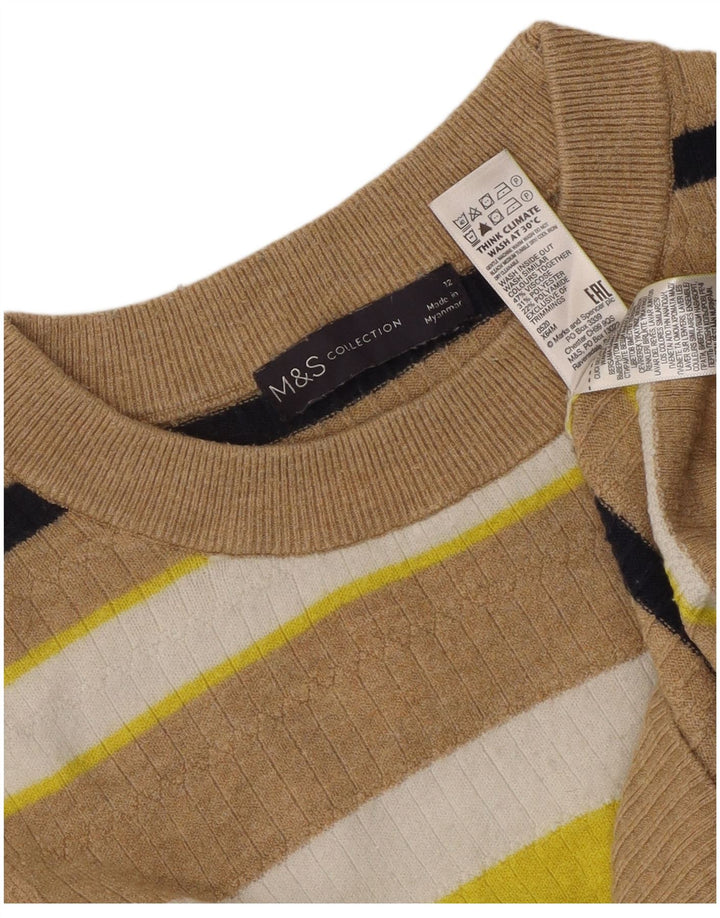 Marks & Spencer Dame sweater med rund hals DK 12 Medium Flerfarvet