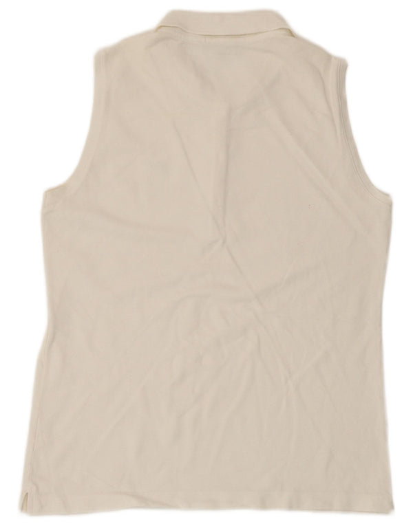 Lacoste ærmeløs poloshirt til kvinder str. 42 Large White