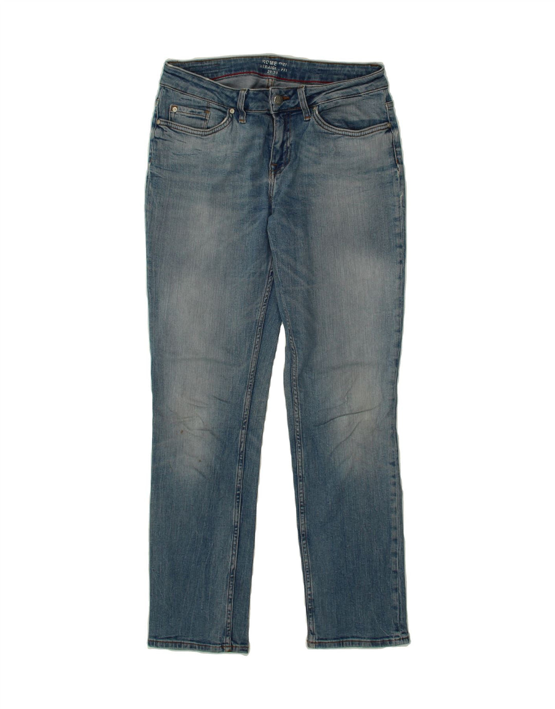 TOMMY HILFIGER Womens Regular Fit Straight Jeans W29 L30  Blue Cotton Vintage Tommy Hilfiger and Second-Hand Tommy Hilfiger from Messina Hembry 