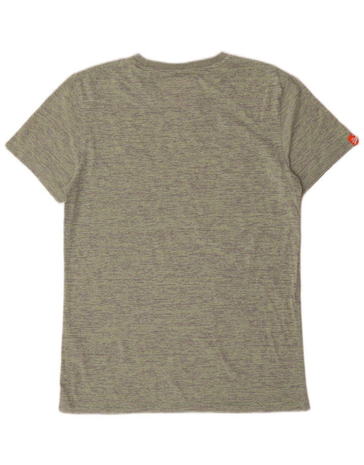 Superdry herre T-shirt top mellemgrøn stribet bomuld