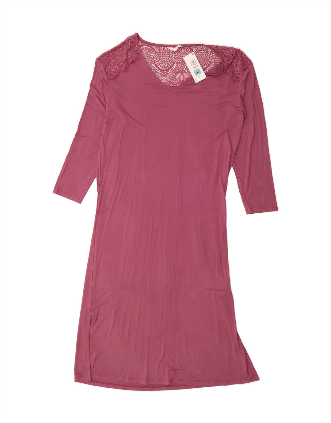 MARKS & SPENCER Womens Long Sleeve Maxi Dress UK 14 Medium Purple Viscose Vintage Marks & Spencer and Second-Hand Marks & Spencer from Messina Hembry 