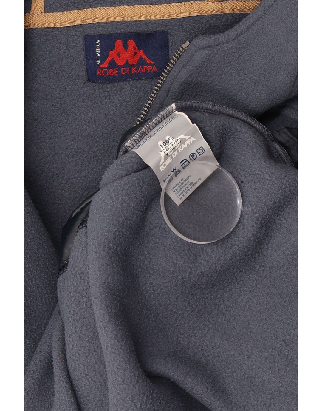 Kappa Herre hættetrøje med lynlåshals Fleece Jumper Medium Blue Polyester