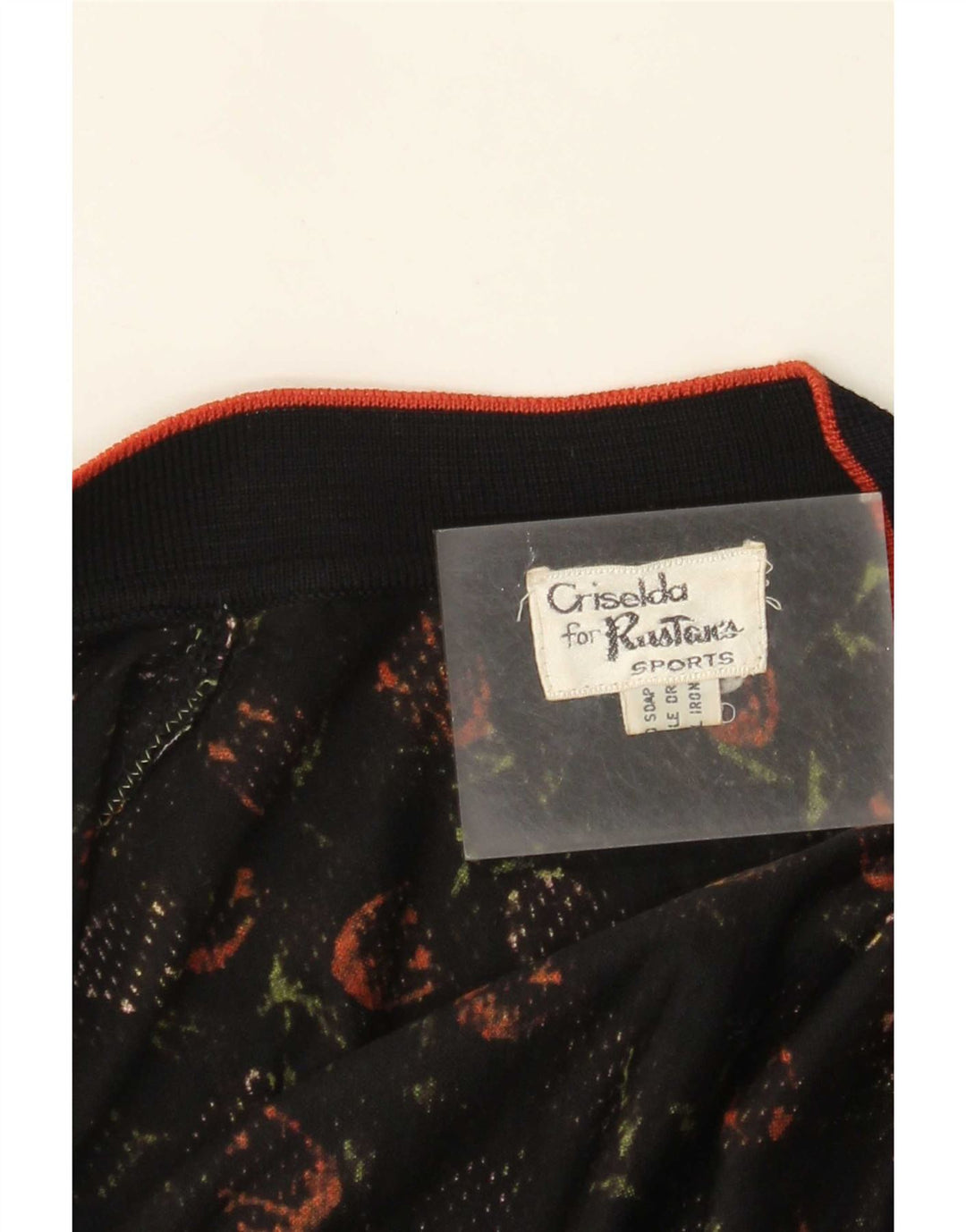 Vintage kvinders 2-delt sæt UK 14 Medium Black Floral