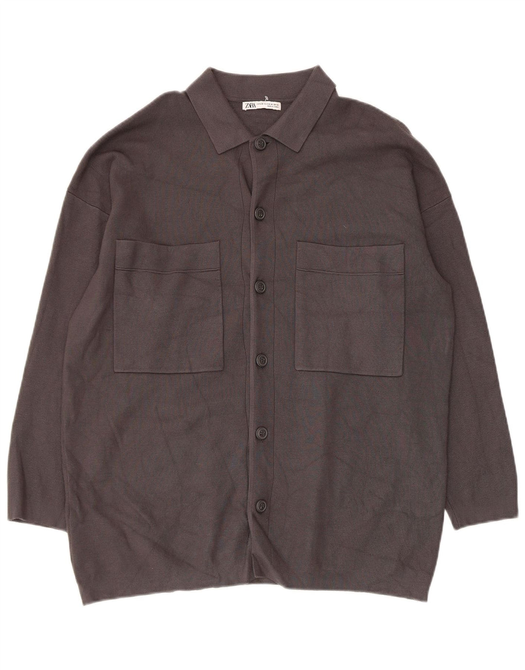 Zara Herre Cardigan Sweater Lille Grå