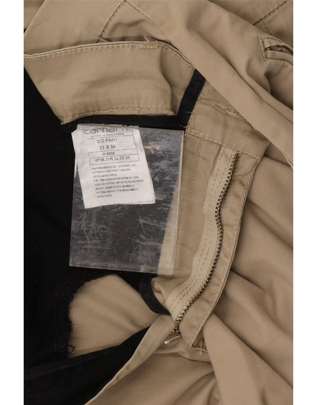 CARHARTT Herre Slim Chino Bukser W33 L34 Beige Bomuld
