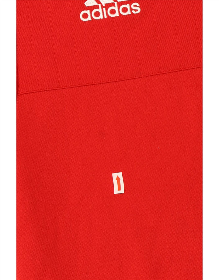 ADIDAS Mens Climacool Zip Neck Pullover Tracksuit Top Small Red Polyester Vintage Adidas and Second-Hand Adidas from Messina Hembry 