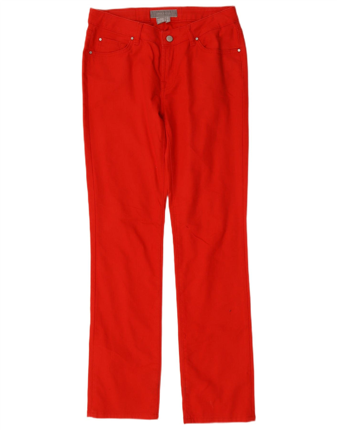 Zara Dame Straight Jeans EU 40 Medium W30 L31 Rød Bomuld