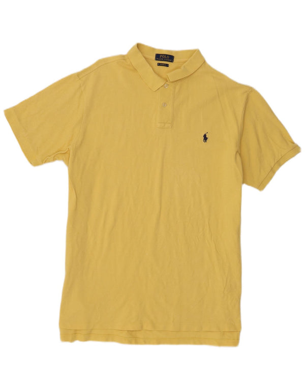 Polo Ralph Lauren Herre Custom Fit skjorte Stor gul bomuld