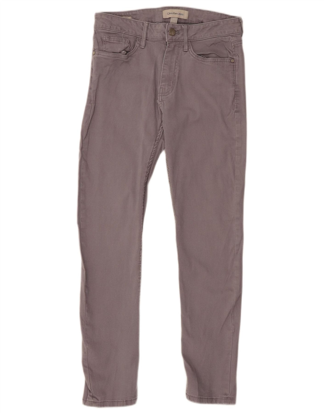 CALVIN KLEIN Dame Skinny Casual Bukser W26 L27 Grå