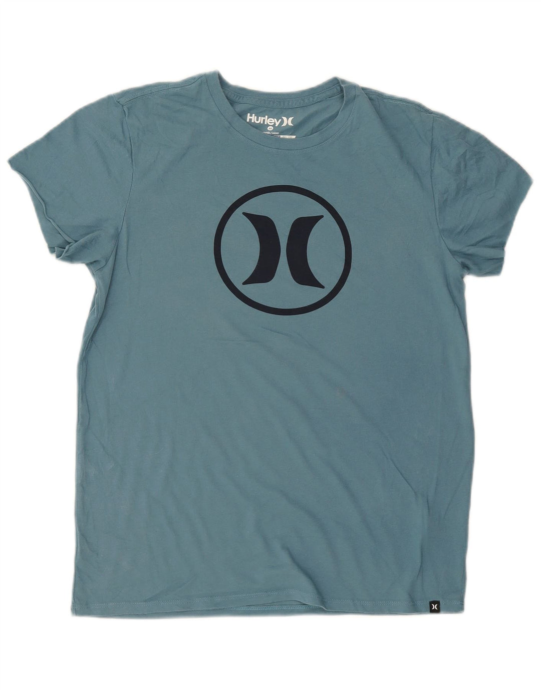 Hurley Herre Dri Fit grafisk T-shirt top mellemblå bomuld