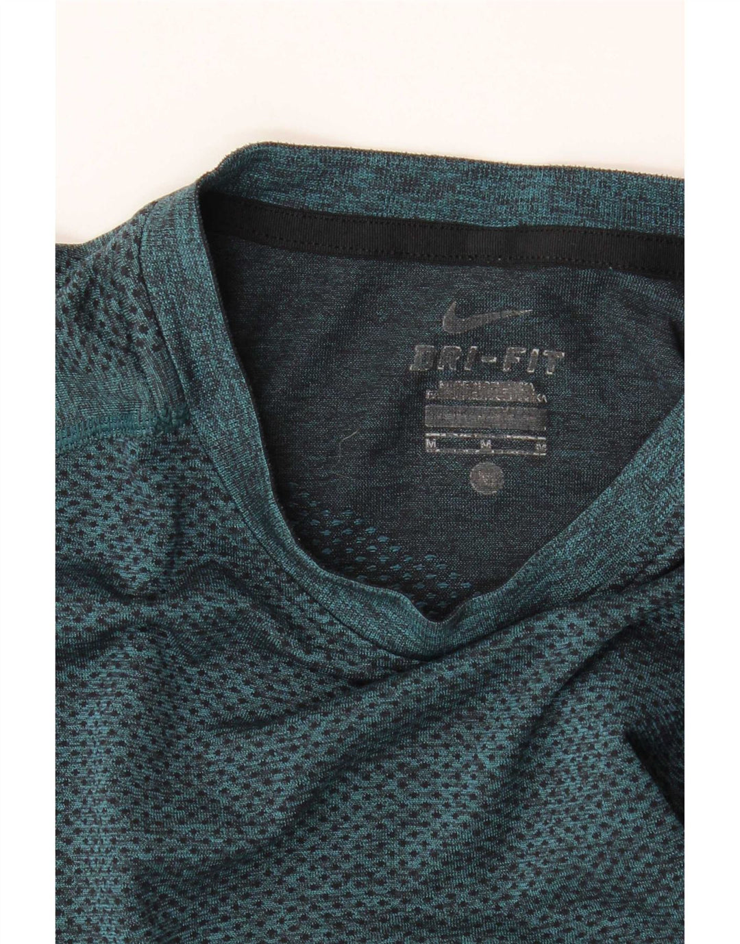 Nike Herre Dri Fit T-shirt Top Medium Navy Blue Flecked