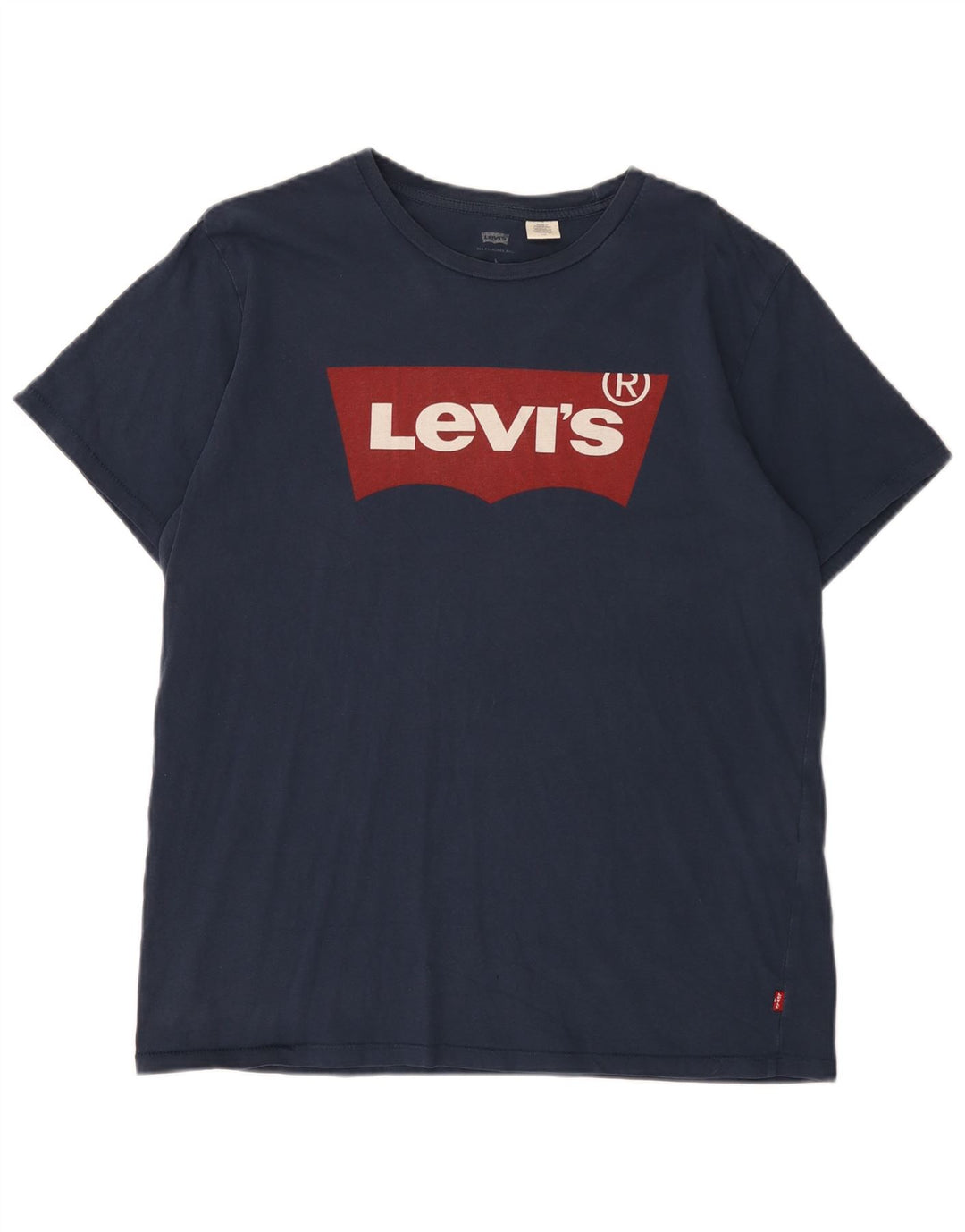 LEVI'S Herre grafisk T-shirt Top Stor marineblå bomuld