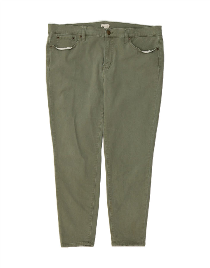 J. CREW Womens Cropped Jeans W32 L25 Green Cotton Vintage J. Crew and Second-Hand J. Crew from Messina Hembry 