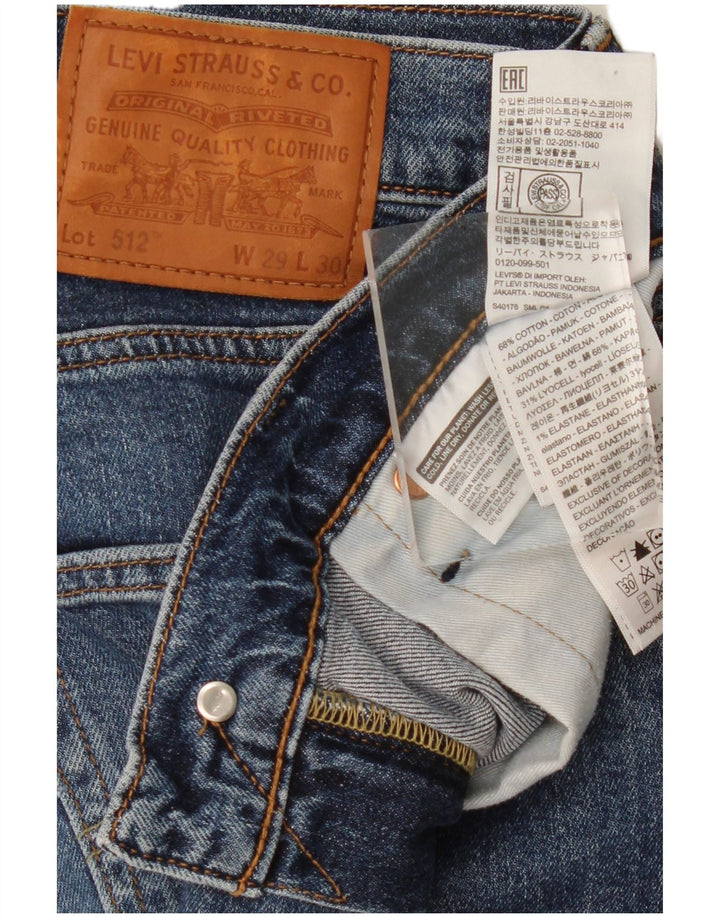 Levi's Dame 512 Slim Tapered Jeans W29 L30 Blå Bomuld