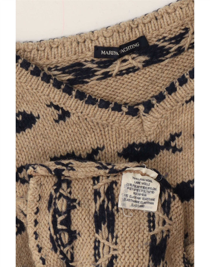 Marina Yachting Dame V-hals sweater UK 12 Medium Beige