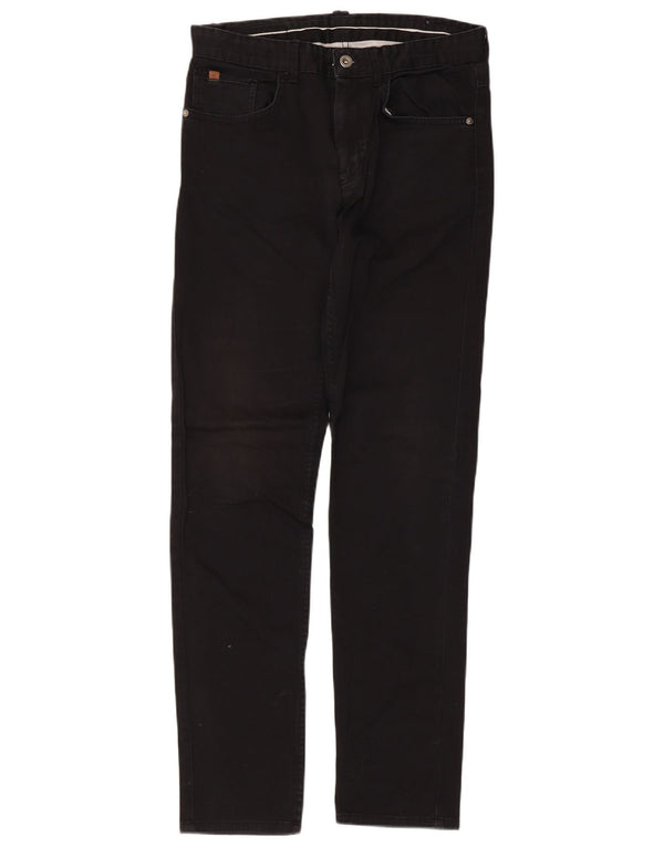 Zara Mens Slim Casual Trousers EU 38 Small W30 L30 Black