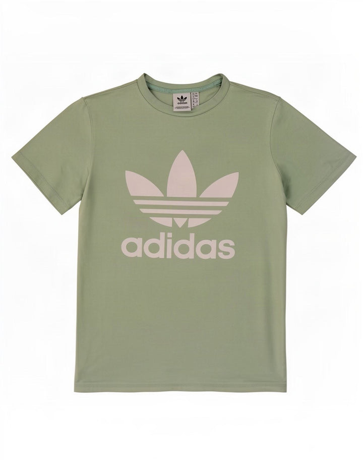Adidas Dame Grafisk T-Shirt Top UK 12 Medium Grøn