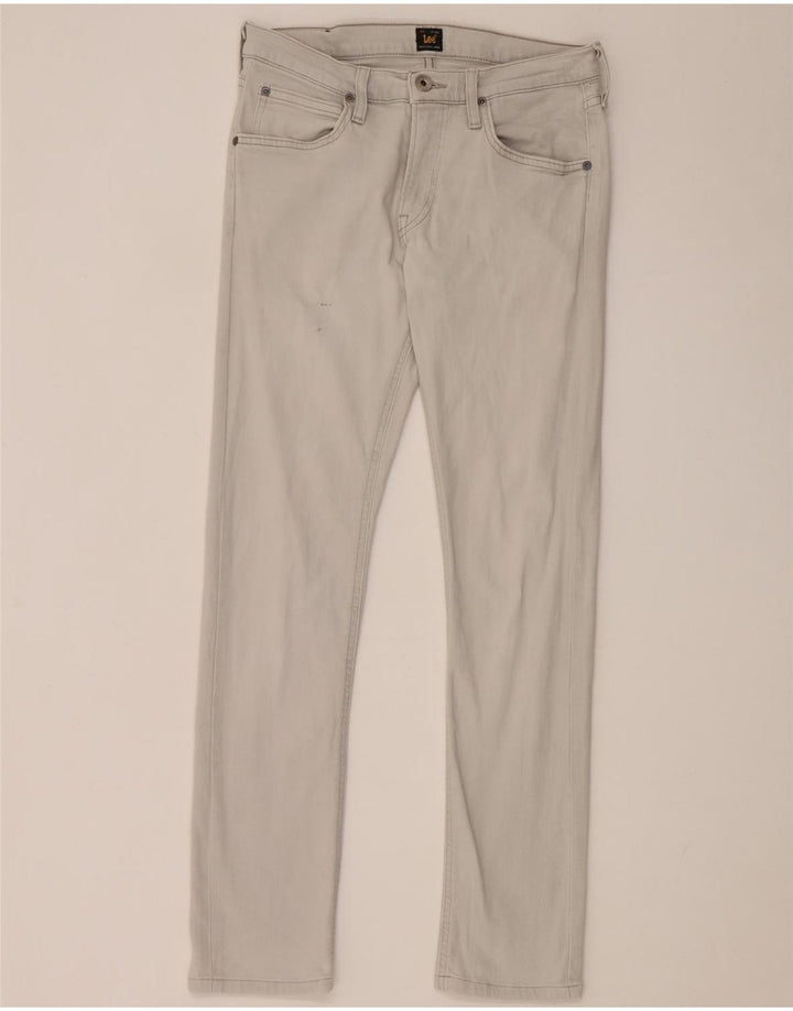Lee Dame Luke Slim Jeans W29 L30 Grå Bomuld