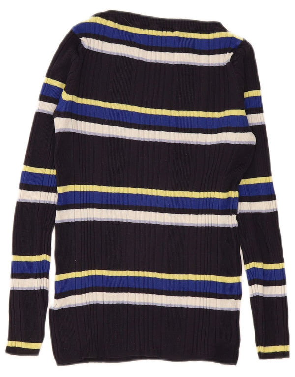 Marks & Spencer Dame Boat Neck Jumper Sweater UK 12 Medium Navy Blue