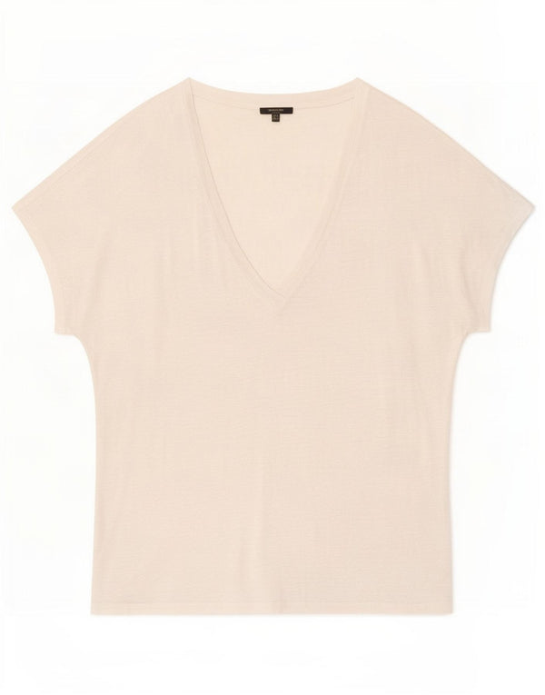 Massimo Dutti Womens T-Shirt Top UK 14 Medium White
