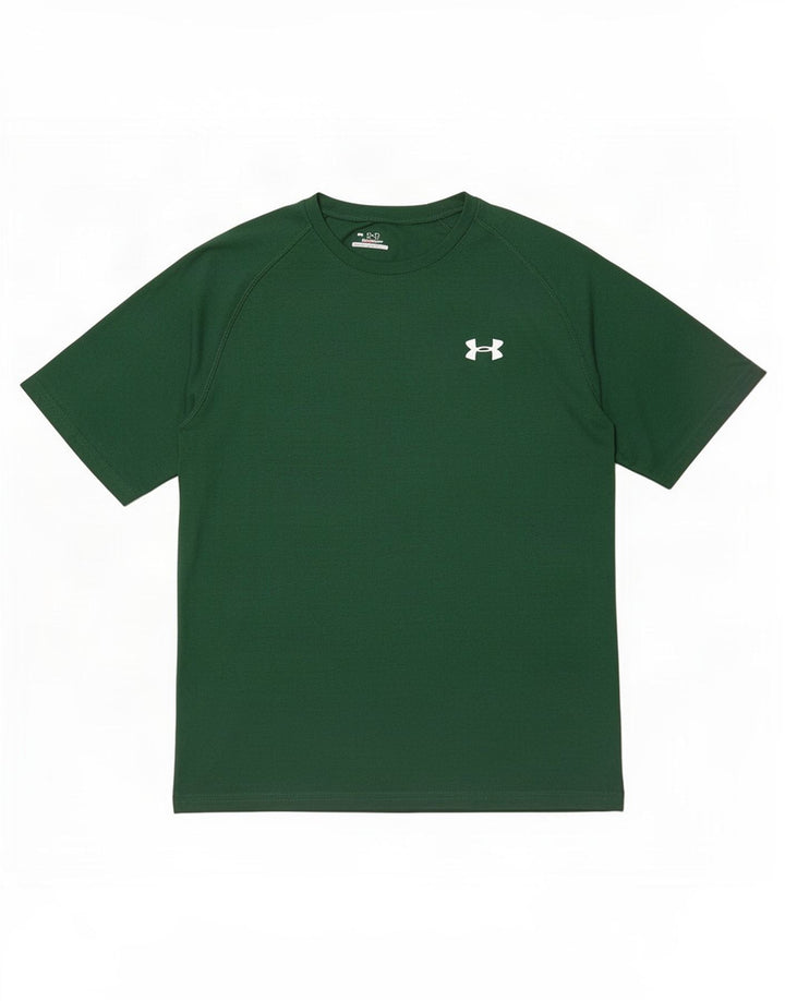 Under Armour Herre Heat Gear T-Shirt Top Medium Grøn Polyester