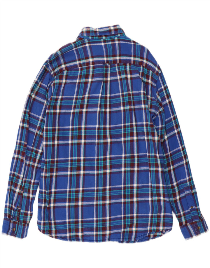 CHAPS Mens Big & Tall Flannel Shirt XL Blue Check Cotton Vintage Chaps and Second-Hand Chaps from Messina Hembry 
