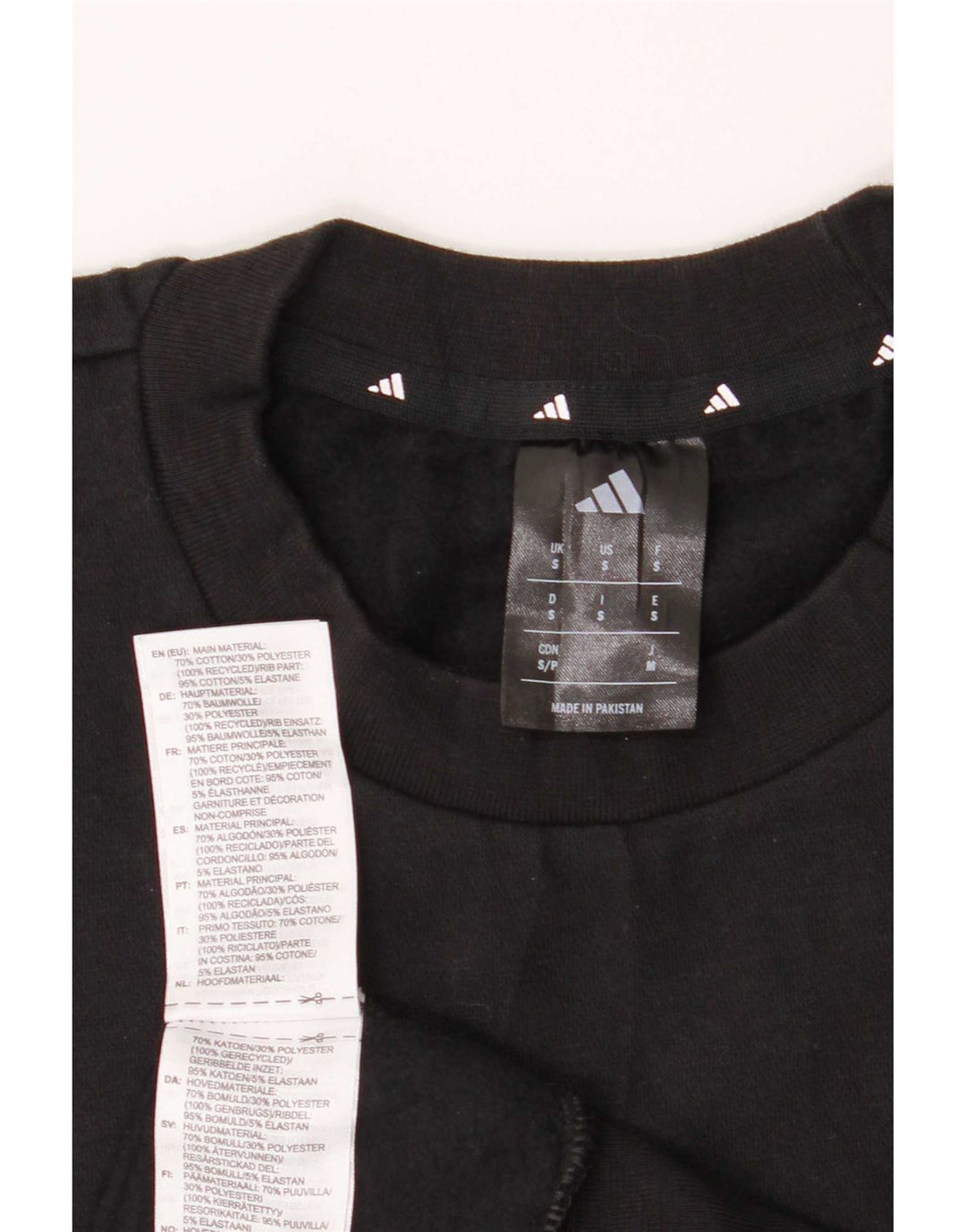 Adidas Sweatshirt-trøje til mænd, lille sort bomuld