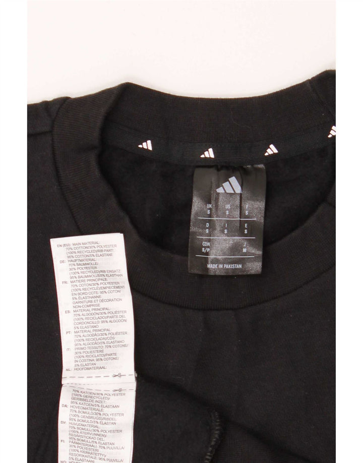 Adidas Sweatshirt-trøje til mænd, lille sort bomuld