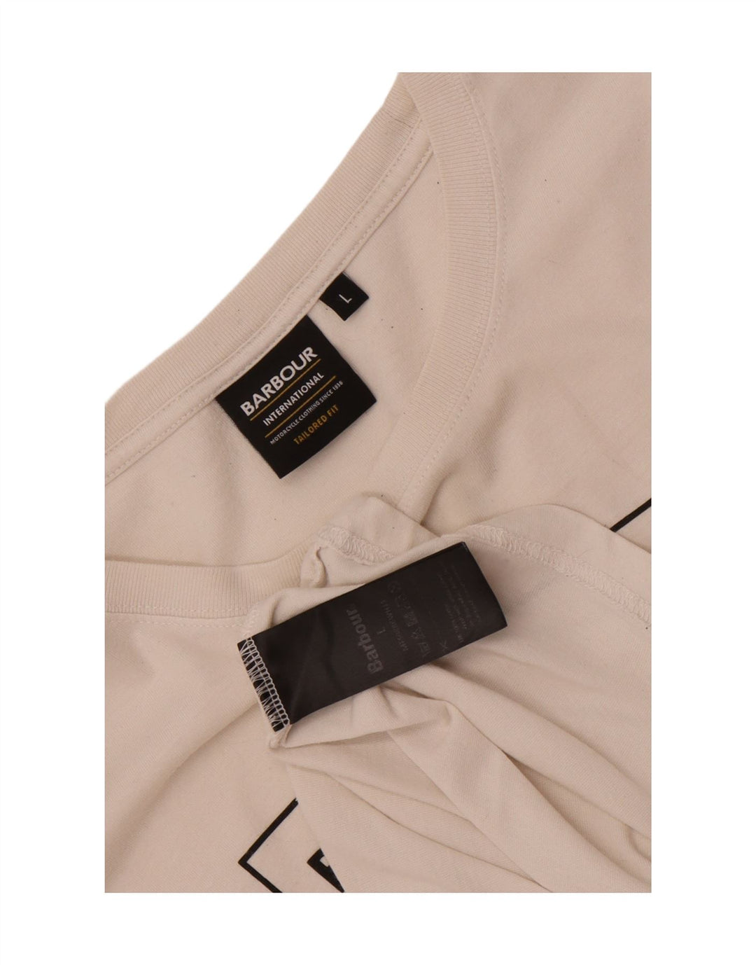 Barbour Herre Skræddersyet Fit Grafisk T-shirt Top Stor hvid bomuld