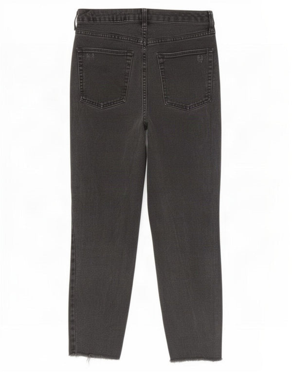 Topshop Dame Orson Distressed High Waist Straight Jeans W28 L25 Grå